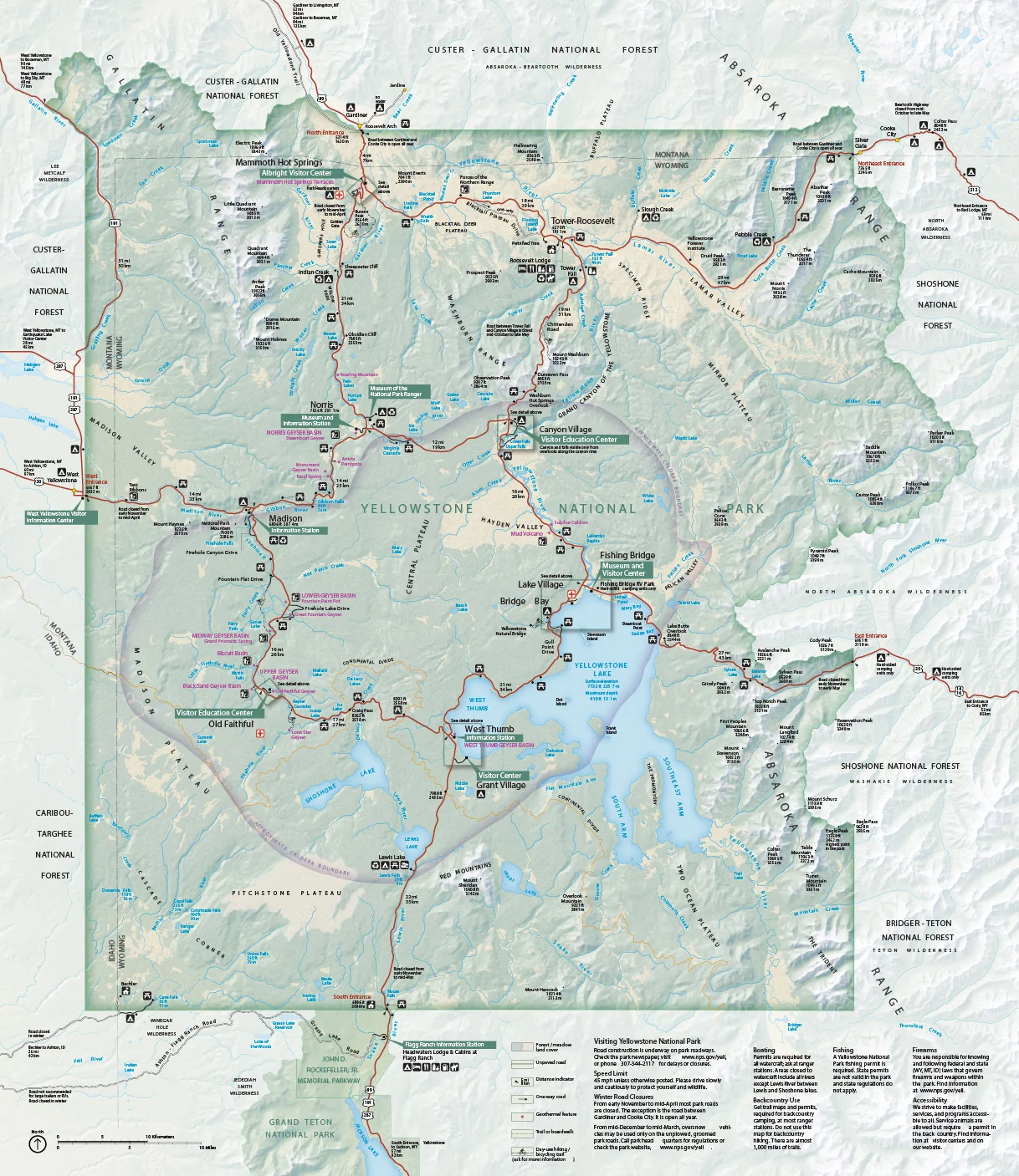 Yellowstone National Park Map